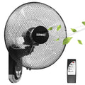 Duronic FN55 BK Wandventilator 60W | Durchmesser 40 cm | Ventilator mit Timer und Fernbedienung | 3 Geschwindigkeiten | Kompakter und leiser Raumventilator für die Wand | Oszillierender Wandlüfter