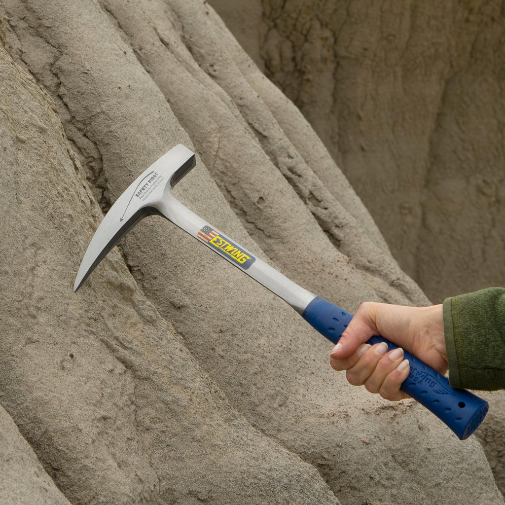Estwing Rock Pick Geologischer Hammer mit spitzer Spitze und stoßreduzierendem Griff, 625 ml, Blau