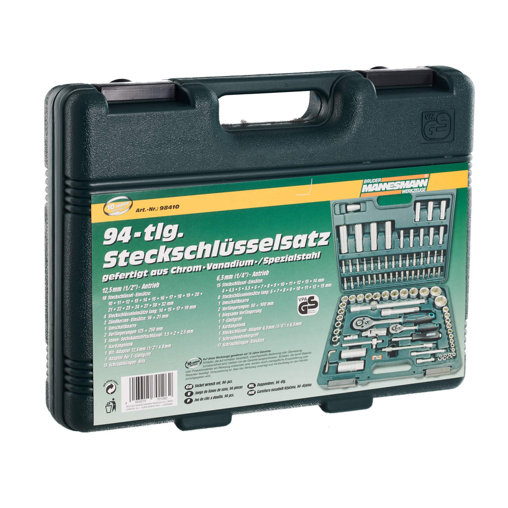 Mannesmann Allround M98410 Steckschlüsselsatz 94 tlg., 37,5 x 29 x 7 cm