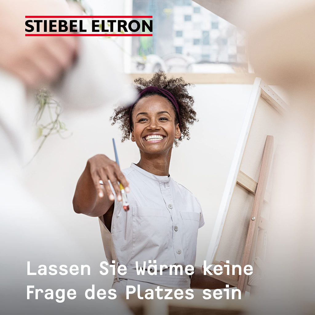 STIEBEL ELTRON Elektroheizung Standgerät für ca. 25 m², TÜV geprüft, Konvektor-Heizung mit einfacher Regelung, 2 kW, energiesparend, Rollen, 204450