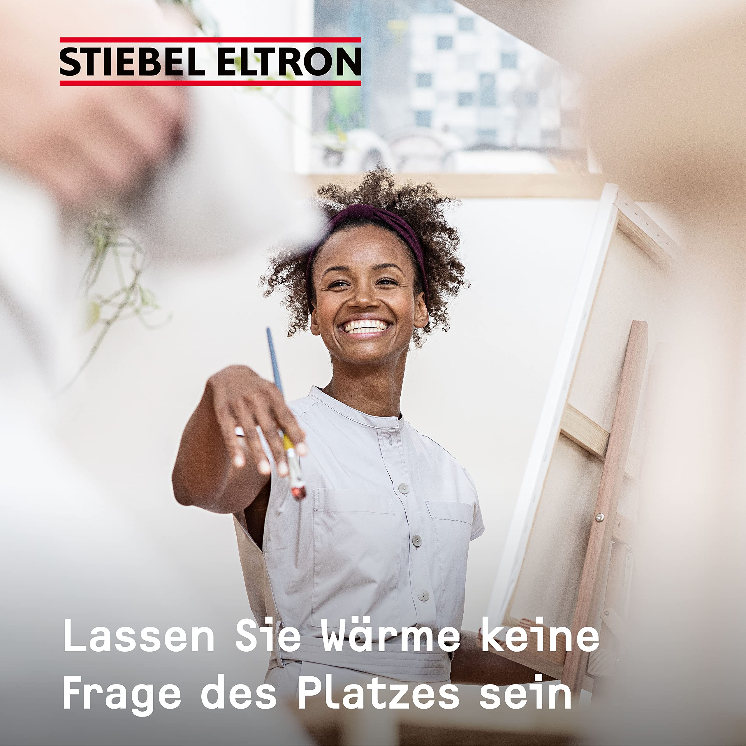 STIEBEL ELTRON Elektroheizung Standgerät für ca. 25 m², TÜV geprüft, Konvektor-Heizung mit einfacher Regelung, 2 kW, energiesparend, Rollen, 204450