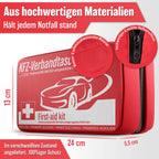 HELDENWERK KFZ Verbandstasche nach aktueller Norm 2026 - Europaweit Nutzbar - Erste Hilfe Set Auto Verbandskasten DIN 13164:2022 (StVO konform)