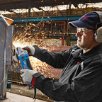 Bosch Professional Winkelschleifer GWS 19-125 CIE (inkl. Aufnahmeflansch, Schutzhaube, Spannmutter, Zusatzhandgriff, Zweilochschlüssel)