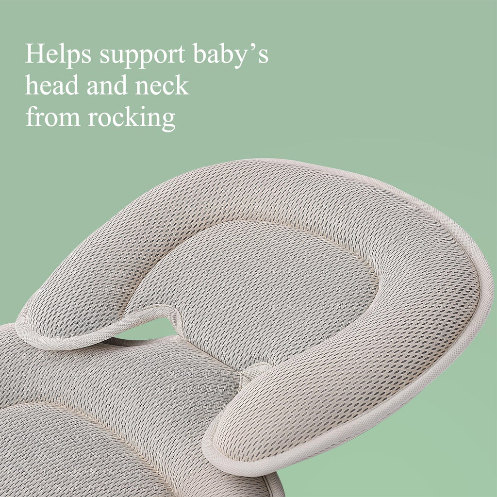 Innokids Säuglings Autositz Einsatz, Neugeborener Kopf-Stützkissen und Körper-Stützkissen für Babys Anzug für Baby-Autositze und Kinderwagen (Beige)