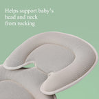 Innokids Säuglings Autositz Einsatz, Neugeborener Kopf-Stützkissen und Körper-Stützkissen für Babys Anzug für Baby-Autositze und Kinderwagen (Beige)