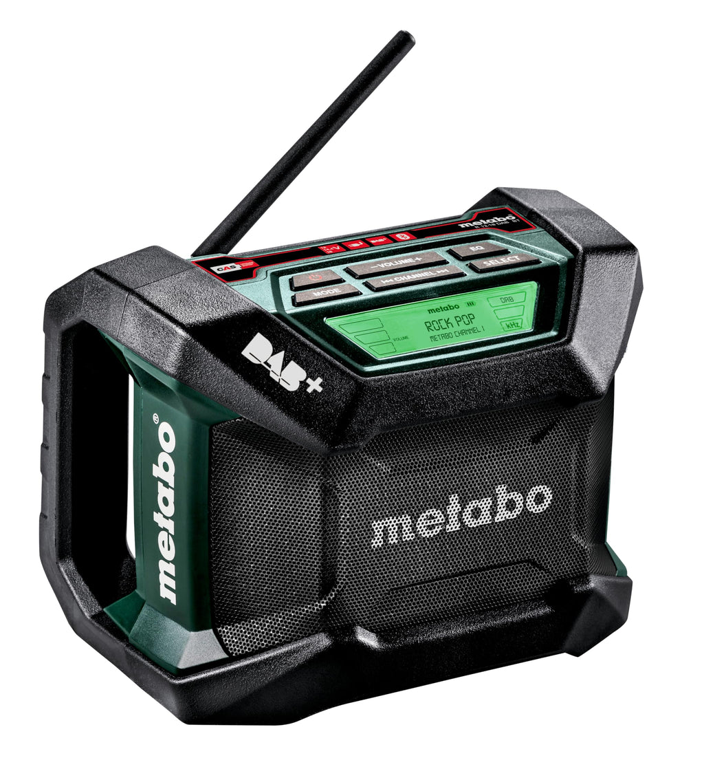 metabo Akku-Baustellenradio R 12-18 DAB+ BT – 600778850 – Robustes Radio mit digitalem DAB+ Empfang, Bluetooth und hoher Klangqualität – Inklusive Netzkabel – Ohne Akku
