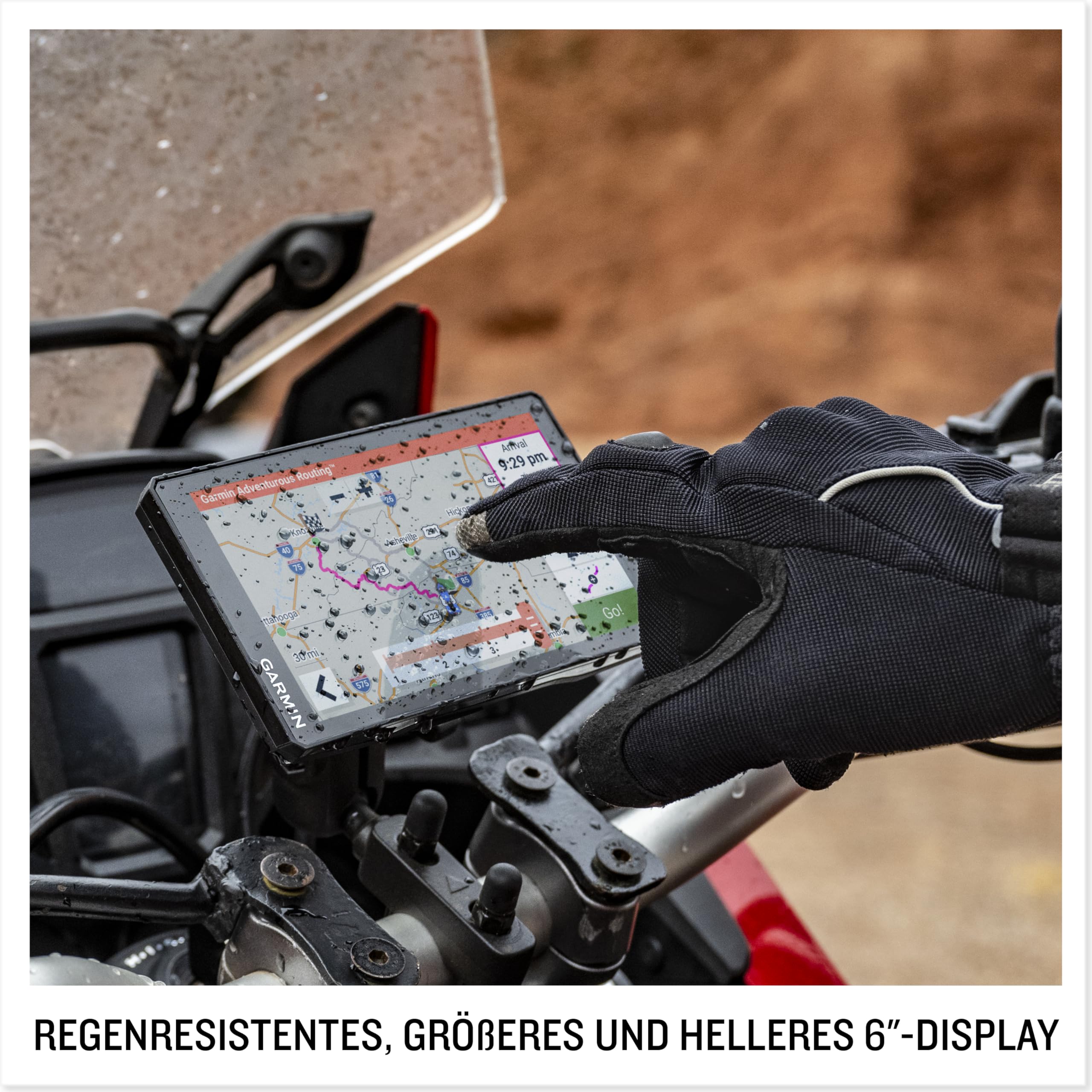 Garmin zūmo XT2 – wasserdichtes Motorrad-Navi für On- & Offroad mit ultrahellem 6“ HD-Touchdisplay und vorinstallierter EU-Karte, mit Adventurous Routing, Satellitenbildern, Schwarz