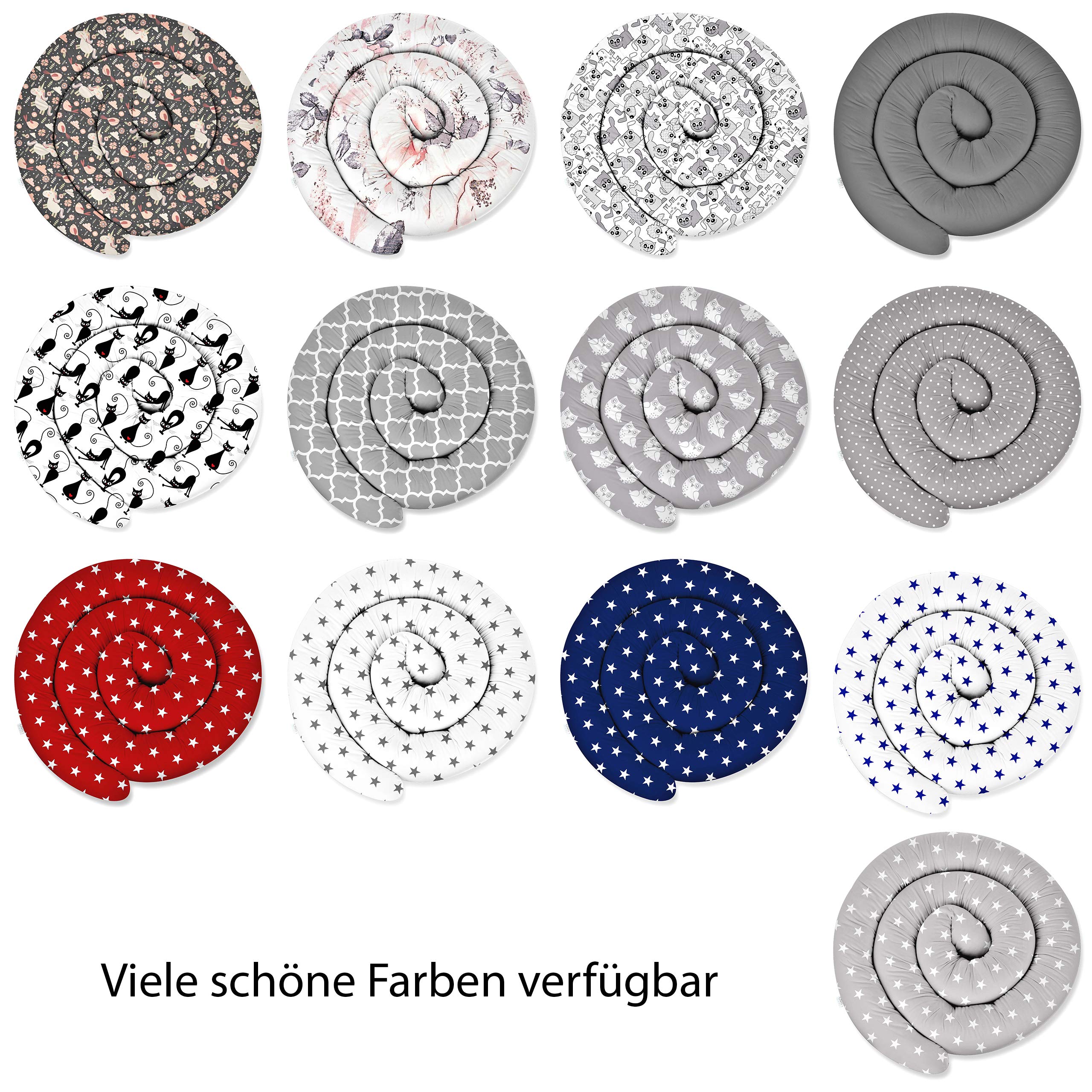 ekm trade XXL 300 cm Bettschlange für Allergiker Bettkissen Stillkissen Bettrolle Zierkissen Bettumrandung Schlange Handmade 100% Baumwolle (8 – Beige, 300 cm)