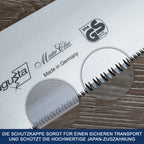 Augusta-Heckenrose Japansäge Kataba 270 mm I Traditionelle Säge aus Bandstahl C75 für Feinschnitte I Holzsäge mit verkürztem Stahlrücken & Bastgriff