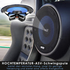 Pyle Auto Lautsprecher Set 15,2 cm x 20,3 cm, 3-Wege Lautsprecher Boxen, 360W, 91 dB, Einbaulautsprecher mit ASV-Spule, Autolautsprecher mit Piezo Hochtöner ¾" , Komplettset mit Installationszubehör