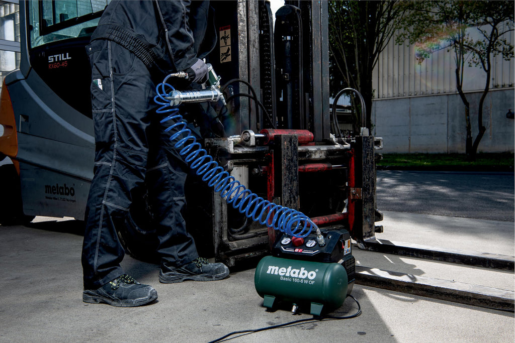 Metabo Kompressor Basic 160-6 W OF – 601501000 – Kompressor mit leistungsstarkem Motor und 6 l Kesselgröße – 1,5 m Kabellänge