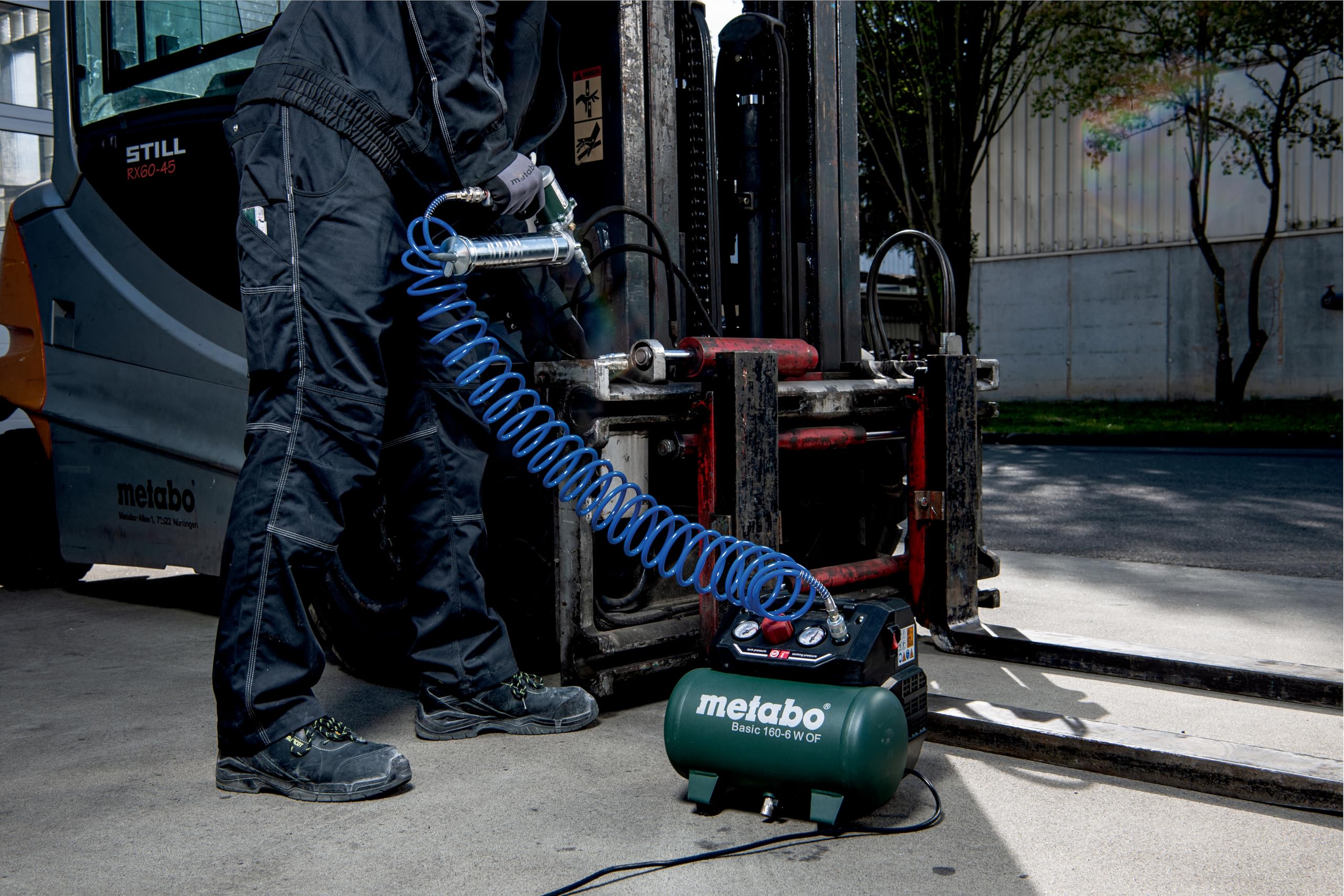 Metabo Kompressor Basic 160-6 W OF – 601501000 – Kompressor mit leistungsstarkem Motor und 6 l Kesselgröße – 1,5 m Kabellänge