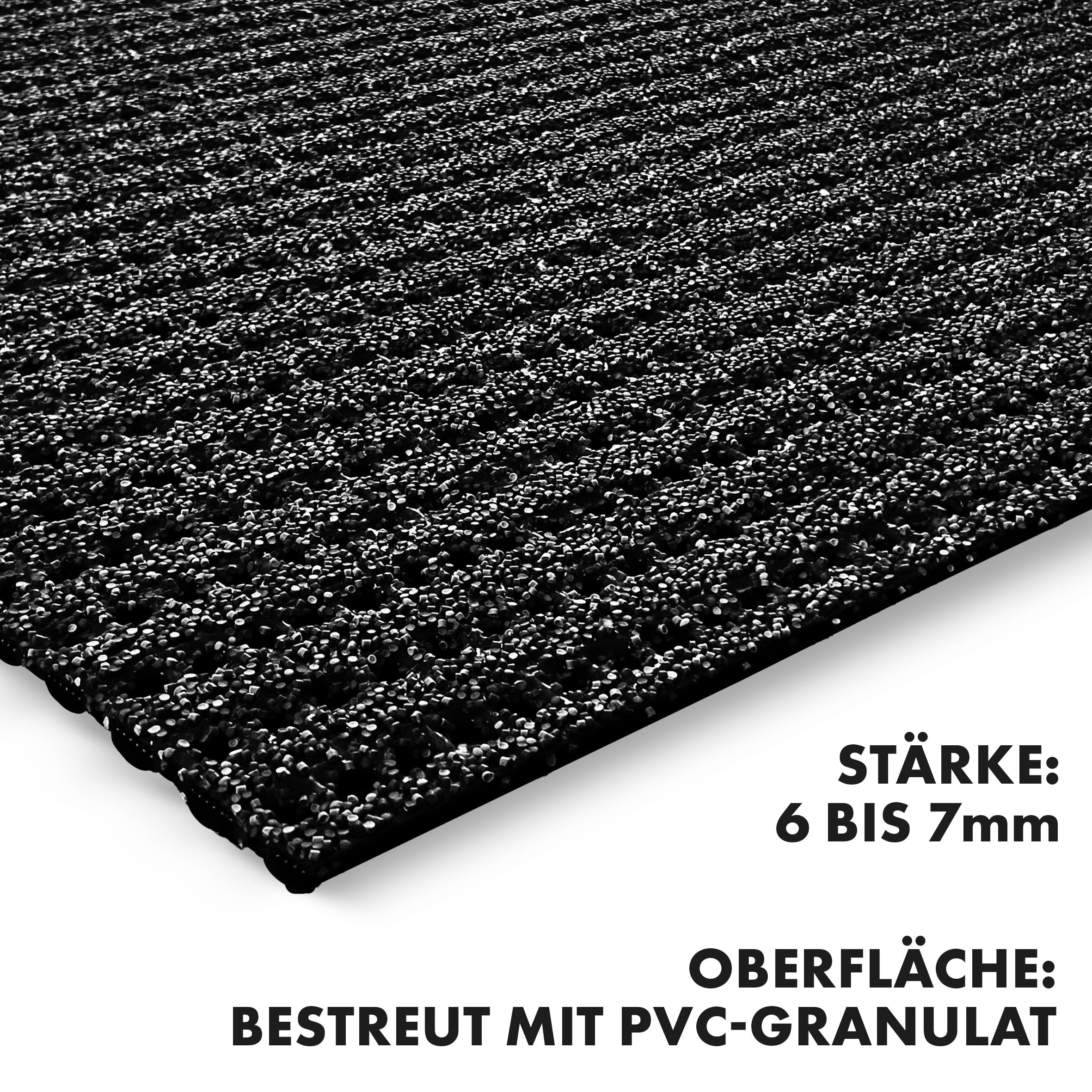 etm Sicherheitsmatte gegen Glätte - Outdoor Teppich mit Rutschfester Granulat Beschichtung - Antirutschmatte für Außenbereich - 120 cm Breite und viele Farben und Längen (6 m, anthrazit)