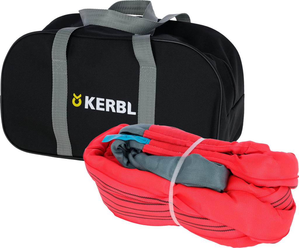 Kerbl Abschleppschlinge (L x B 6 m x 4 cm, Bruchlast 35000 kg, Farbe Rot, zum Schleppen von Fahrzeugen wie LKW usw.) 37706