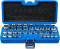 BGS 70099 | Steckschlüssel-Einsatz-Satz, E-Profil | Antrieb Innenvierkant 6,3 mm (1/4")/12,5 mm (1/2") | SW E4-E24 | 28-tlg.
