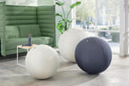 Leitz Ergo Active Sitzball mit Anti-Wegroll-Funktion, Ergonomische Alternative zum Bürostuhl, Gymnastikball, 65 cm Durchmesser, Stoffbezug, Für Büro oder Home Office, Ergo-Serie, Dunkelgrau, 65420089