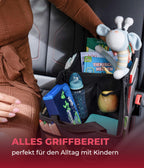HerzensKind Auto Organizer - die praktische Faltbox für den Rücksitz oder Kofferraum. Rücksitz Organizer zum Verstauen von Windeln Spielzeug etc. neben dem Kindersitz