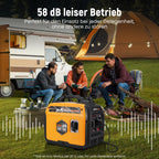 maXpeedingrods Inverter Stromerzeuger 3500W Superleise, Leicht und Mobil Benzin Notstromaggregat Stromgenerator, ECO-Modus mit 2x 230V / 2x USB / 1x 12V DC Steckdosen für RV Camping Festivals, Reise