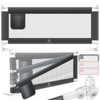 KESSER® Bettschutzgitter 180cm Reise Bett Rausfallschutz verstellbar Bed Guard Rail Bumper, Kinder/Baby, Bettgitter Klappbar, Kinderbett Kinderbettschutzgitter, Tasche, Dunkelgrau, Höhe: 72 bis 96cm