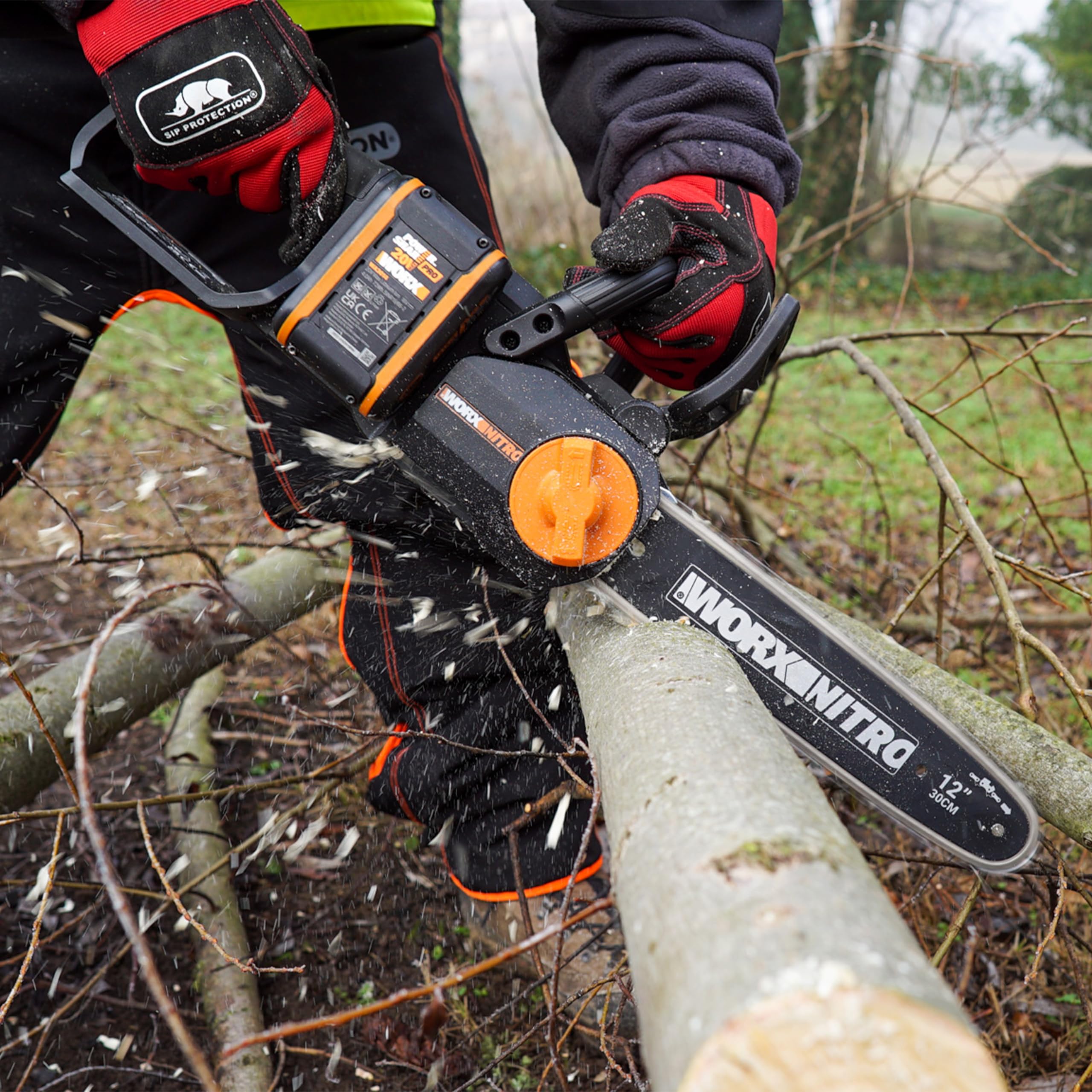 WORX WA3644 Original PowerShare Pro Akku 20V - 4,0 Ah Li-Ion, wiederaufladbar - mehr Sicherheit & längere Laufzeit - mit LED-Anzeige - Innovative Heatshield-Technologie - passend für alle WORX Geräte