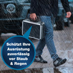 PeakTech Universalkoffer P 7300 – abschließbarer Universal-Transportkoffer mit Würfelschaumstoff – tragbarer Fotokoffer – robuster Koffer mit Schutz vor Regen und Staub – M (320 x 250 x 150 mm)