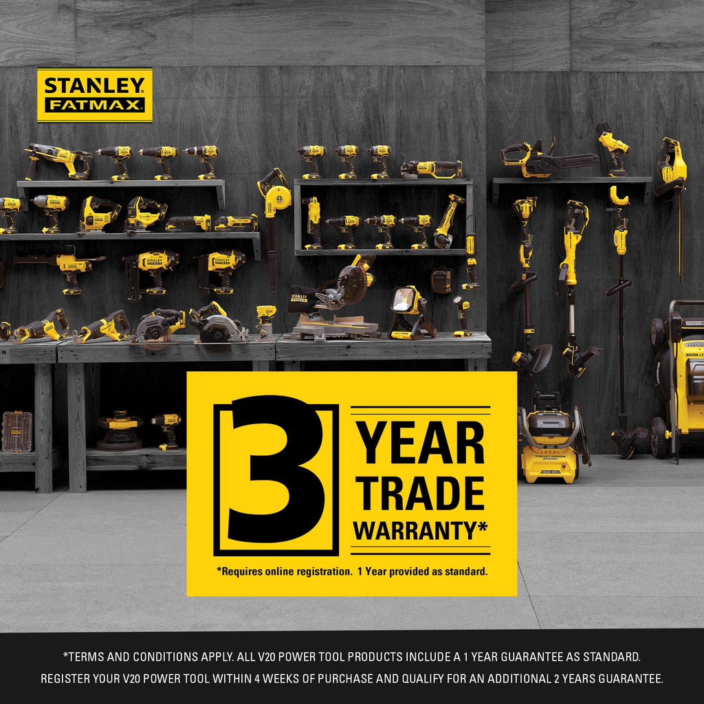 Stanley FatMax 18V Akku-Pendelhub-Stichsäge SFMCS600B (zwei Pendelhubstufen, variable Hubzahl, werkzeuglose Blattaufnahme, Gebläse, inkl. Holz-Sägeblatt, Lieferung ohne Akku und Ladegerät)