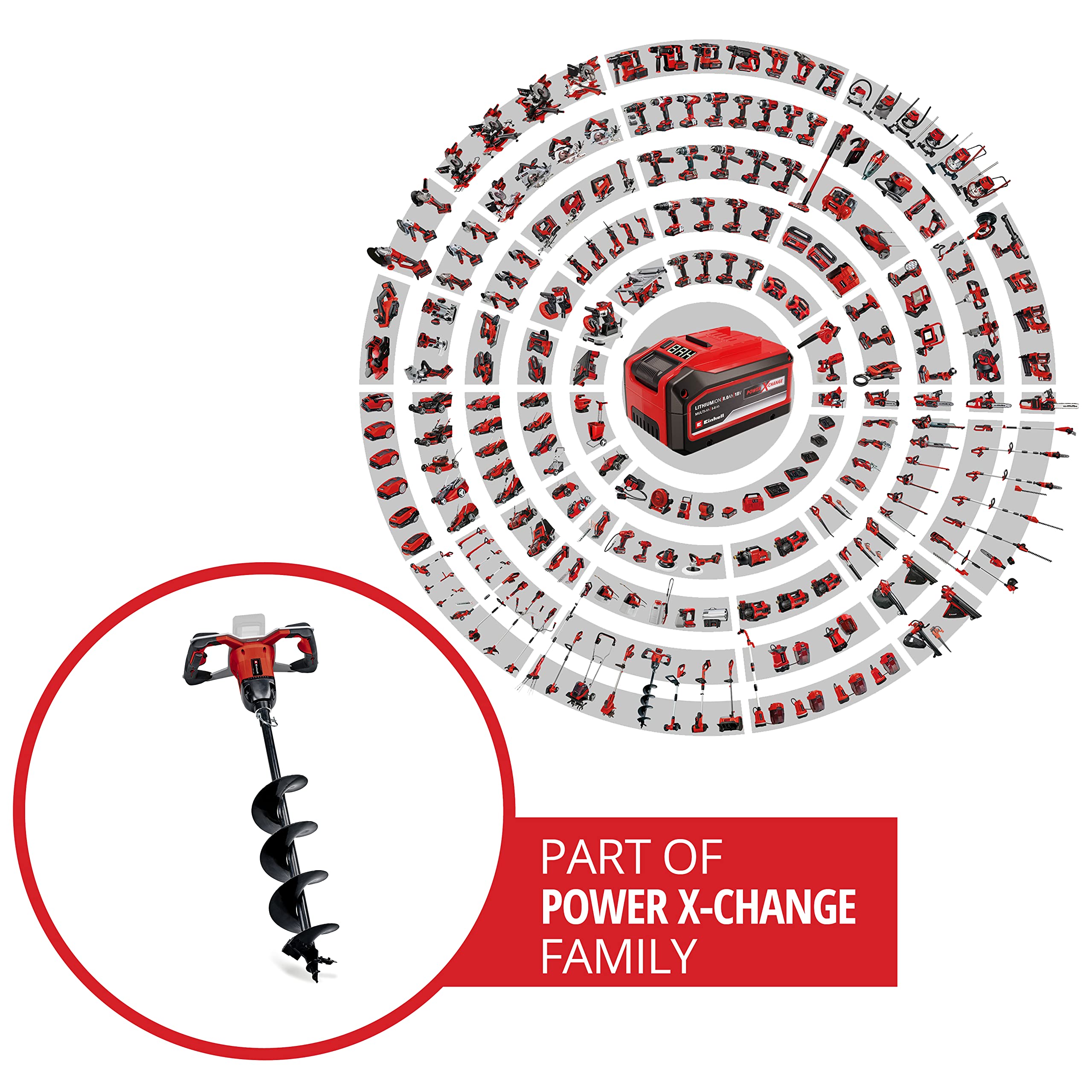 Einhell Professional Akku-Erdbohrer GP-EA 18/150 Li BL-Solo Power X-Change (18 V, Brushless, inkl. Erdbohrer Ø 150 mm, Bohrtiefe 80 cm, ohne Akku)