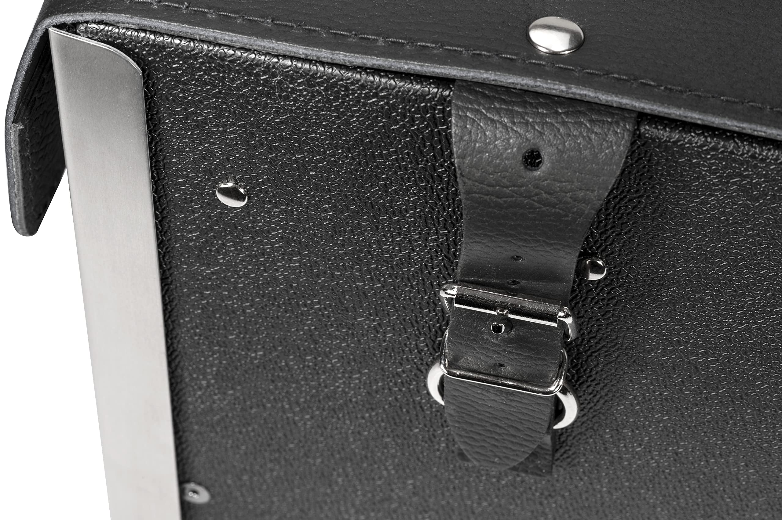 Parat Werkzeugtasche New Classic Kingsize Plus (Werkzeugkoffer leer für 40 Werkzeuge, Material HDPE Kunststoff + Rindsleder, Tasche mit Steckschloss, Größe 51 x 40 x 25 cm)