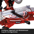 Einhell Akku-Kappsäge TE-MS 18/210 Li-Solo Power X-Change (18 V, max. 60 mm x 120 mm Schnitttiefe/-breite, Ø 210 mm Sägeblatt, neigbarer Sägekopf, Laser, ohne Akku)