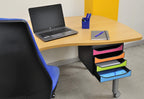 Exacompta 309913D Premium Ablagebox mit 5 Schubladen für DIN A4+ Dokumente. Stapelbare Schubladenbox mit hoher Kapazität für mehr Platz auf dem Schreibtisch Big Box Plus Black Office Weiß-Bunt