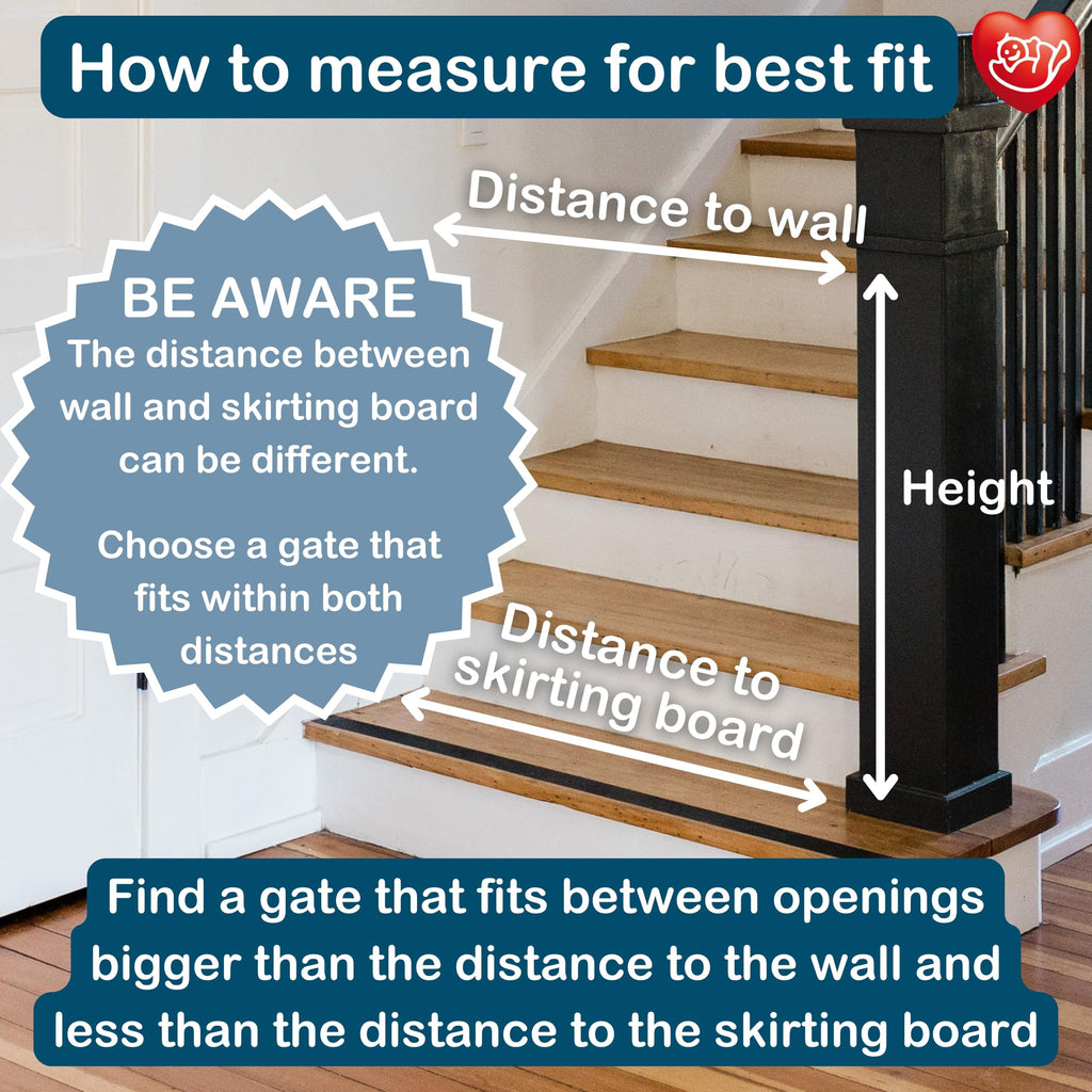 BabyDan MultiDan, 62,5-106,8 cm, Verlängerbares Treppenschutzgitter/Babygitter/Sicherheitsgitter, Metall, Weiß, Hergestellt in Dänemark - (Haustiergitter/Hundegitter)