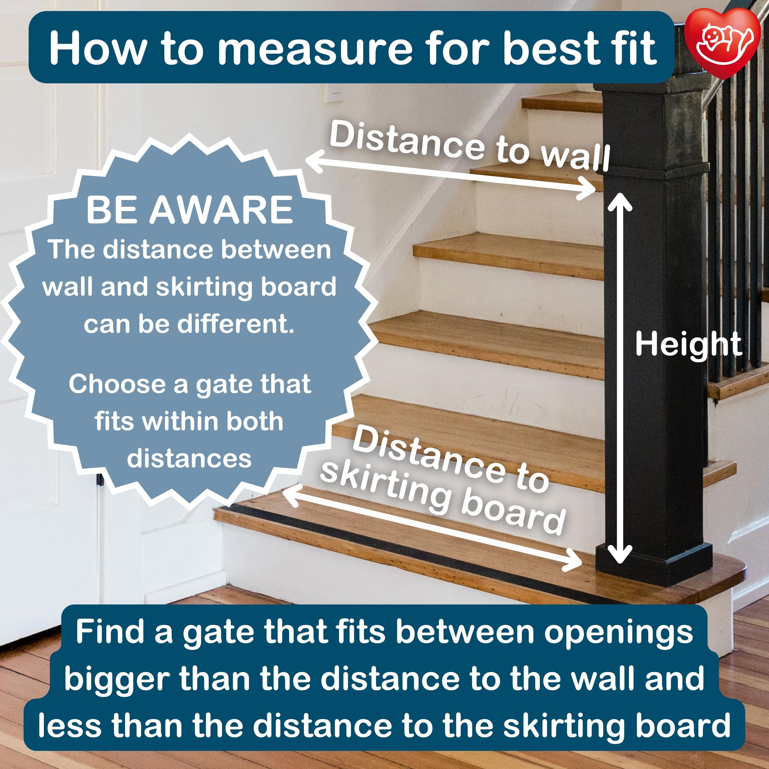 BabyDan MultiDan, 62,5-106,8 cm, Verlängerbares Treppenschutzgitter/Babygitter/Sicherheitsgitter, Metall, Weiß, Hergestellt in Dänemark - (Haustiergitter/Hundegitter)