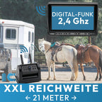 VSG24 7“ Element HD Funk Rückfahrsystem Akku Magnet für Wohnmobil & LKW, KFZ Set Rückfahrkamera kabellos + Monitor DIY Nachrüsten 12V-24V Kamera digital Auto Rückspiegel Pferdeanhänger Dashcam