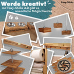 Easy-Sticks 3.0 Eiche – 210 Stück – Bastelholz OHNE Klebeband – Hölzchen für DIY Projekte und Deko – Hölzer zum Bauen und Verkleiden