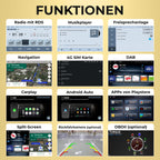 M.I.C. AV9-L2 Android 14 Autoradio mit navi: MediaTek MT6765V 4G+64G;9" QLED Display;4G SIM,Carplay,Android Auto,DAB+,Bluetooth 5,WiFi,GPS: Ersatz für VW Golf T5 Touran Passat RNS RCD,Skoda,SEAT