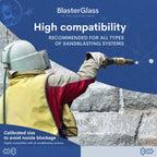 BlasterGlass Hi-Tech 40-60 Abrasive Strahlmittel für Strahlkabinen und Sandstrahlpistolen 10 kg