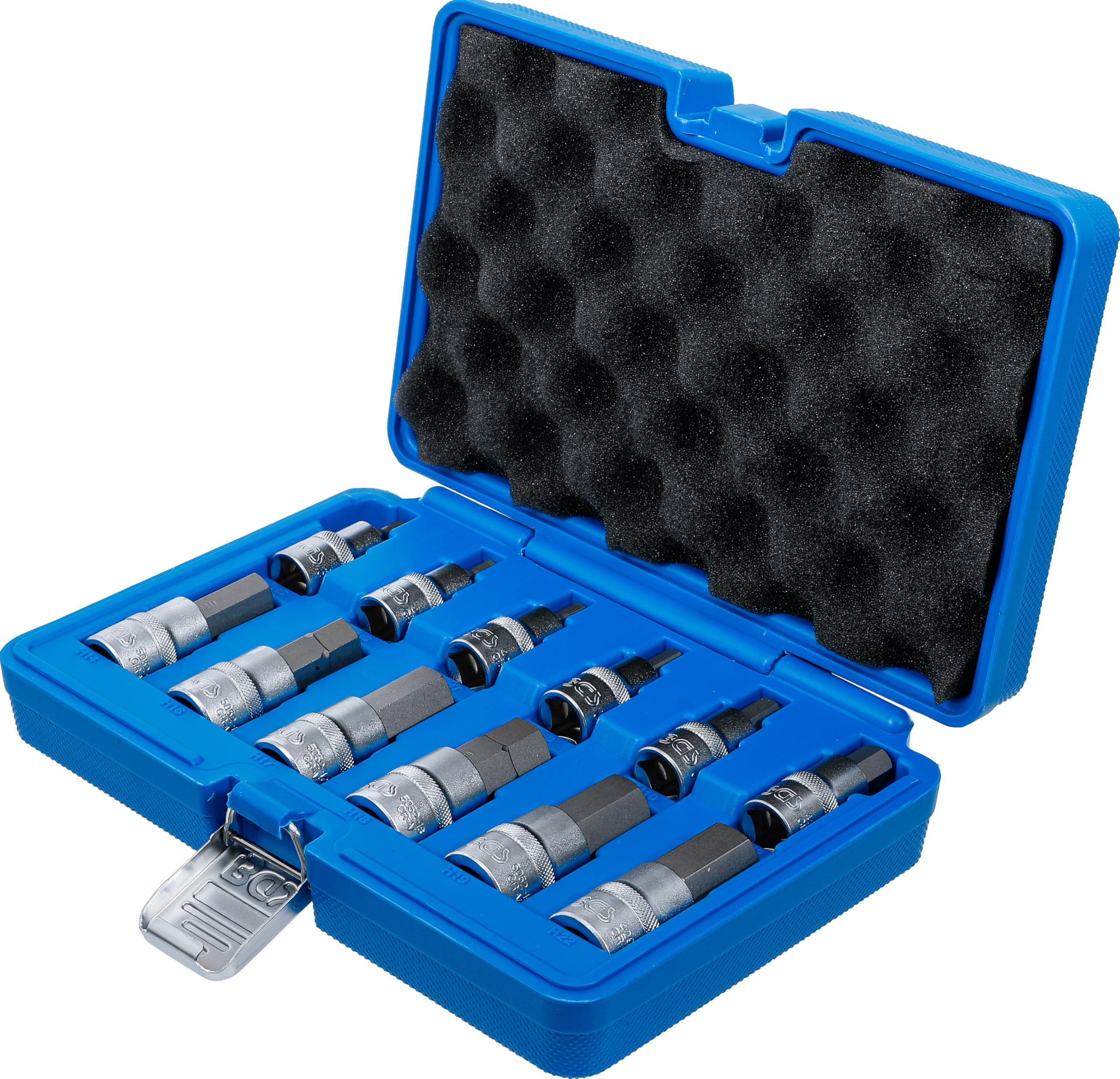 BGS 5052 | Bit-Einsatz-Satz | 12-tlg. | 12,5 mm (1/2") | Innensechskant 5 - 22 mm | CV-Stahl