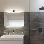 B.K.Licht - Spiegelleuchte Bad mit 2 in 1 Montage, neutralweiße Lichtfarbe, klemmbar, Badezimmerlampe, Schrankbeleuchtung, Spiegellampe, Lampe Badezimmer, Spiegelbeleuchtung, 60x10,3x3,6 cm, Chrom