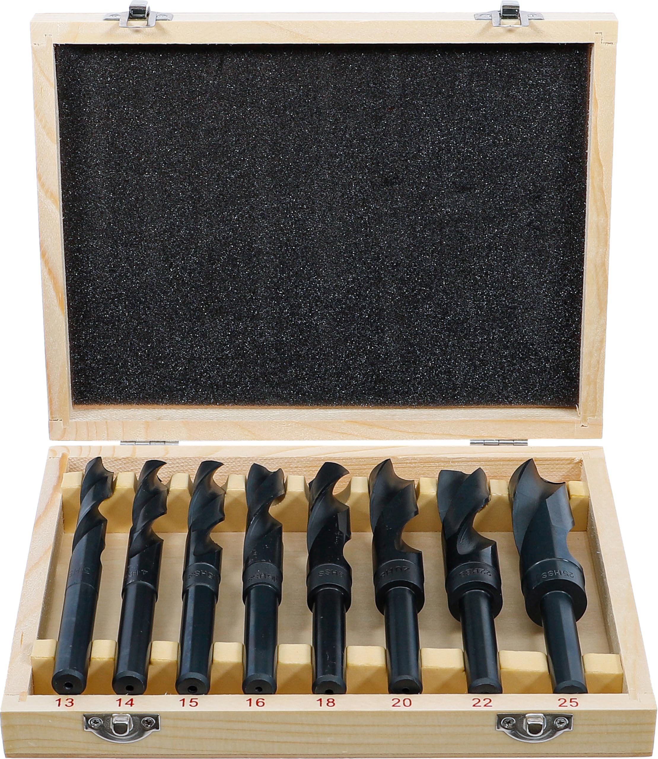 BGS 2019 | HSS-Bohrer-Satz | 8-tlg. | 13 - 25 mm | XXL | 13 mm Schaft für alle Bohrmaschinen