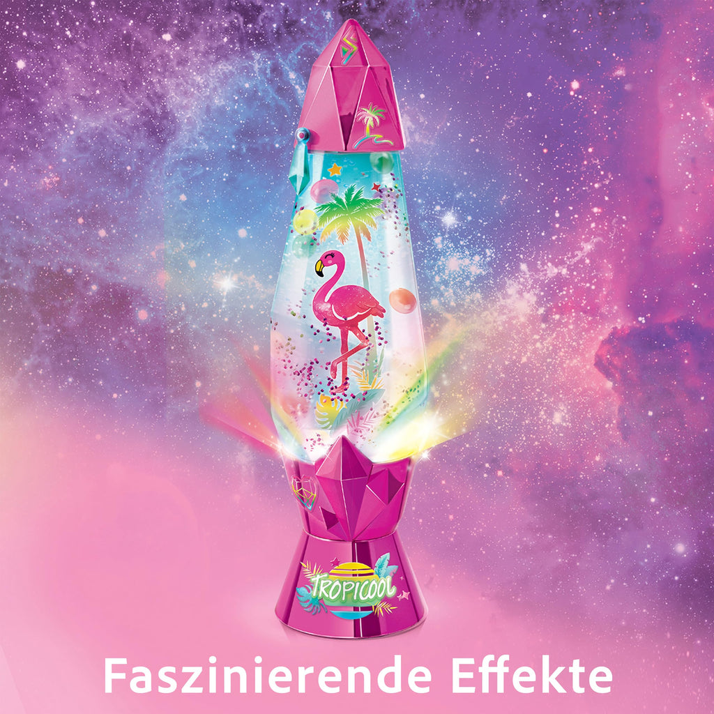 Canal Toys – Style 4 Ever – DIY Lava-Lampe zum Selbermachen – Dekoriere mit Stickern, Perlen & Farbstoff – Farbwechsel-LED & Wirbel-Effekt – Kreatives Deko-Set für Kids ab 6 Jahren – OFG 180