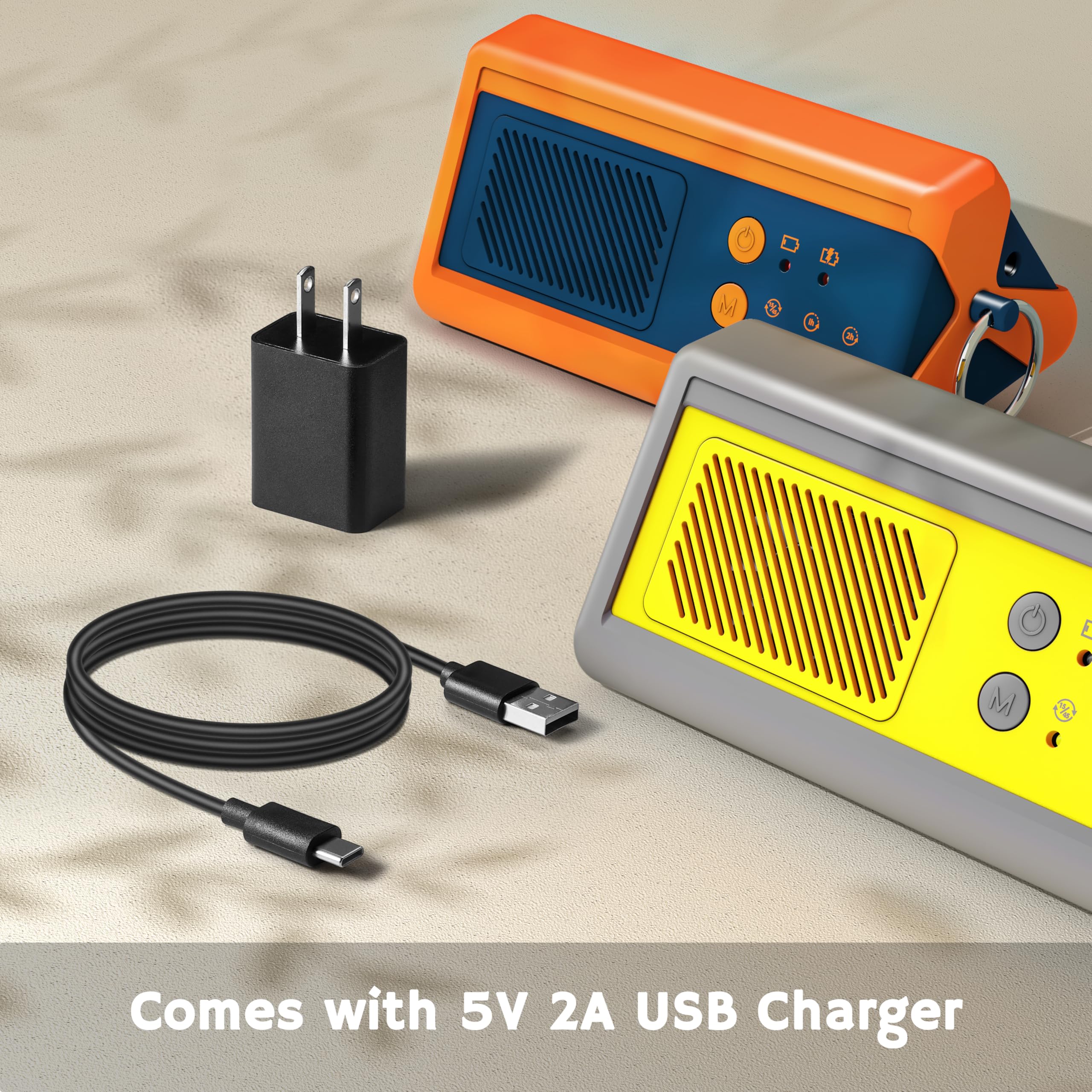 Airthereal PA1K-GO tragbarer Ozongenerator - schnurloser, batteriebetriebener Geruchsbeseitiger für Auto, Hotelzimmer, Büros, Badezimmer sowie andere, kleine Räume (blau-orange)