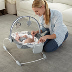 Ingenuity, automatische Babywippe Babyschaukel, Braden mit 2 Schaukelgeschwindigkeiten, mehr als 12 Melodien, abnehmbarem Spielzeugbügel, maschinenwaschbarem Sitzkissen und mehr