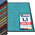 etm® Schmutzfangmatte - Fußmatte in vielen Größen - Türmatte Fußabstreifer für Haustür innen und außen (Türkis, 120x300 cm)