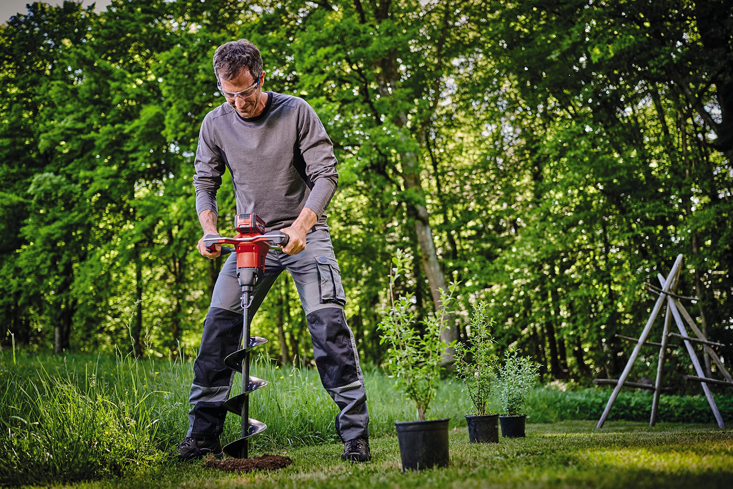 Einhell Professional Akku-Erdbohrer GP-EA 18/150 Li BL-Solo Power X-Change (18 V, Brushless, inkl. Erdbohrer Ø 150 mm, Bohrtiefe 80 cm, ohne Akku)