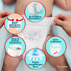 Pampers Premium Protection Pants Größe 3, 192 Windeln, 6kg-11kg, Mit 360° Passform und 2x breiteren Bündchen als vorher für unseren besten Komfort & Schutz