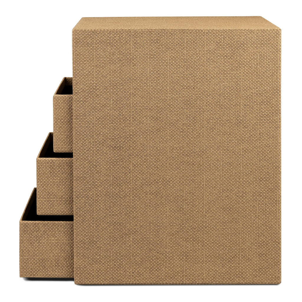 Rössler SOHO 4er Schubladenbox aus Papier | Büro Organizer Schreibtisch | Schubladen Organizer Büro Zubehör & Bürobedarf | Schreibtisch Organizer Box | 18 x 25 x 32 cm | 1 Stück | Farbe: Haselnuss