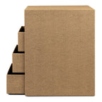 Rössler SOHO 4er Schubladenbox aus Papier | Büro Organizer Schreibtisch | Schubladen Organizer Büro Zubehör & Bürobedarf | Schreibtisch Organizer Box | 18 x 25 x 32 cm | 1 Stück | Farbe: Haselnuss
