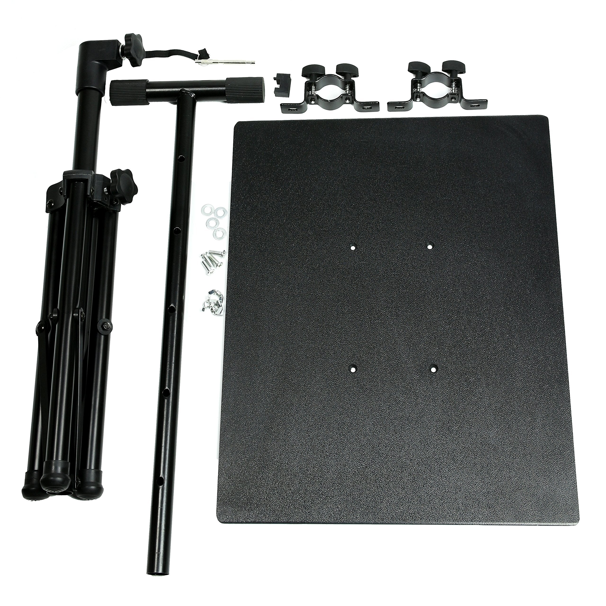 RockJam RJLP3 Heavy Duty Projector Stand Laptop Stand or Temporary Standing Desk with Tripod Body and Textured Plate