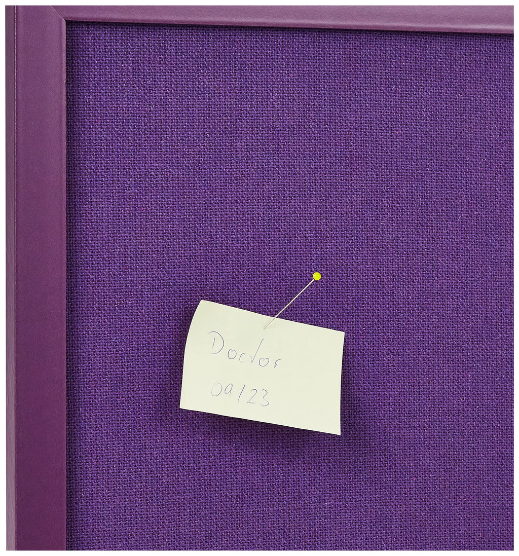 Bi-Office Kombitafel Lavander, Pinnwand und Whiteboard, Violett Textiloberfläche und Silber Magnetisch, Lila MDF Rahmen 22 mm dicker, 60 x 45 cm