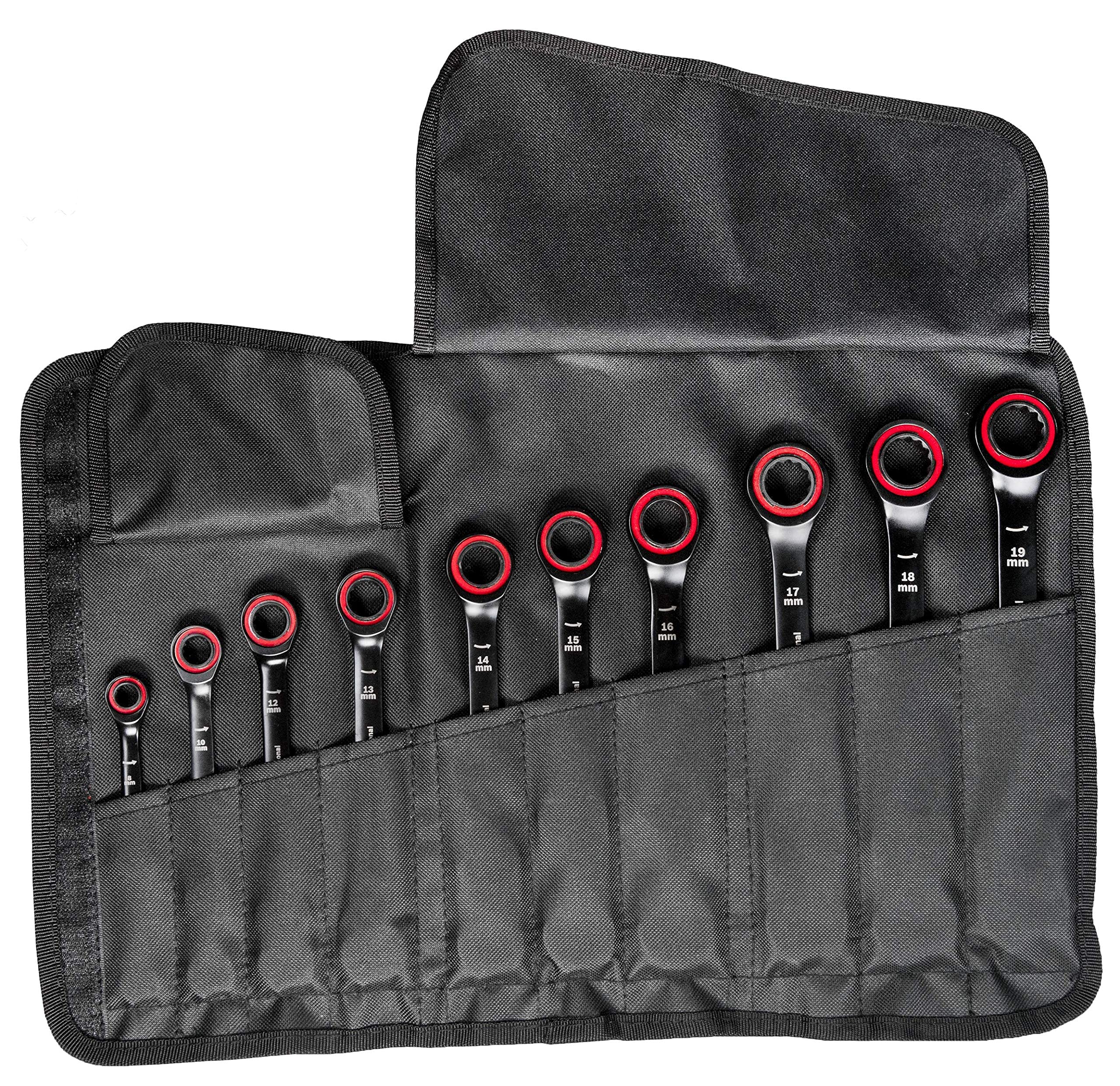 Bosch Professional Schraubenschlüssel Set 10tlg. (8/10/12/13/14/15/16/17/18/19 mm, Tasche) - Amazon Exclusive